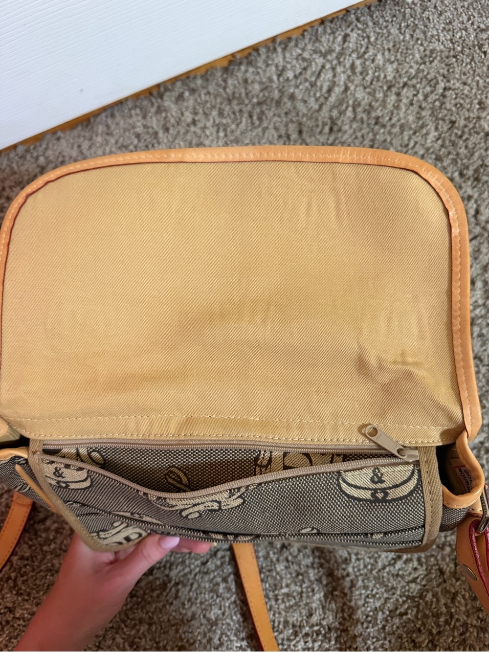 Dooney & Bourke Brown Monogram Canvas Crossbody with Tan Trim - Picture 9 of 9